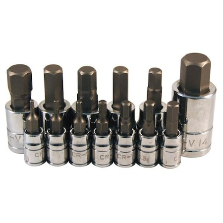 Atd Tools ATD 13-Piece Metric Hex Bit Socket Set 13785